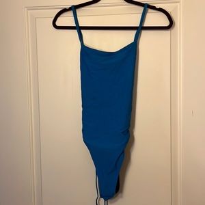 Blue tie back one-piece Jolyn baiting suit